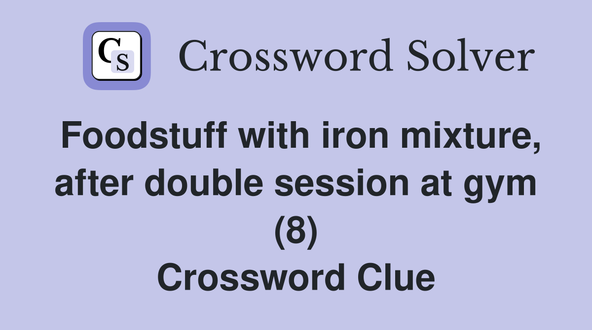 Foodstuff with iron mixture, after double session at gym (8